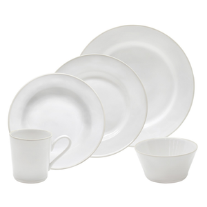 Costa Nova Beja White Cream 30 Piece Dinnerware Set