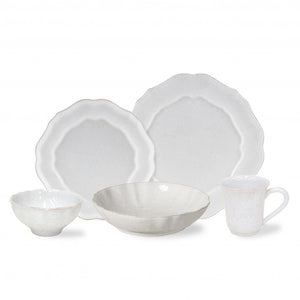 Casafina Impressions White 5 Piece Place Setting