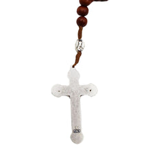 Load image into Gallery viewer, Our Lady of Fatima Brown Wood Shiny Beads Rosary
