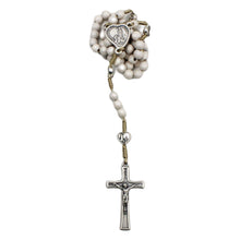 Load image into Gallery viewer, Our Lady of Fatima White Wood Beads Rosary
