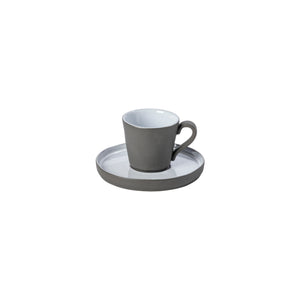 Costa Nova Lagoa Eco Gres 3 oz. White Coffee Cup & Saucer