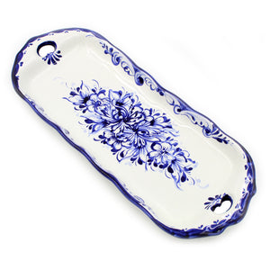 Hand-painted Decorative Traditional Portuguese Blue and White Ceramic Platter