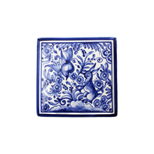 Load image into Gallery viewer, Coimbra Ceramics Hand-painted Decorative Square Box with Lid XVII Cent Recreation #209-1
