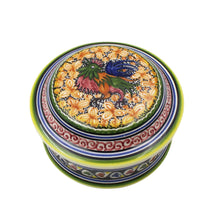 Load image into Gallery viewer, Coimbra Ceramics Hand-painted Decorative Round Box with Lid XVII Cent Recreation #210
