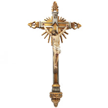 Load image into Gallery viewer, 25&quot; Inch Resin Carved Wall Crucifix Jesus Christ Cross
