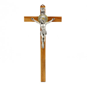 12" Wooden Wall Crucifix Jesus Christ Cross