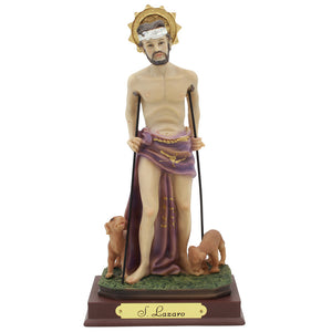 8.5" Saint Lazarus Religious Statue Made in Portugal