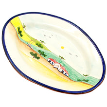 Load image into Gallery viewer, Hand-painted Portuguese Pottery Clay Terracotta Serving Platter
