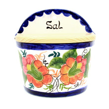 Load image into Gallery viewer, Hand-painted Portuguese Pottery Clay Terracotta Salt Holder
