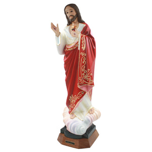 25" Hand-painted Sacred Heart of Jesus Religious Statue Made in Portugal