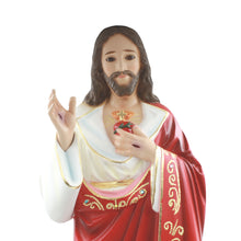 Load image into Gallery viewer, 25&quot; Hand-painted Sacred Heart of Jesus Religious Statue Made in Portugal
