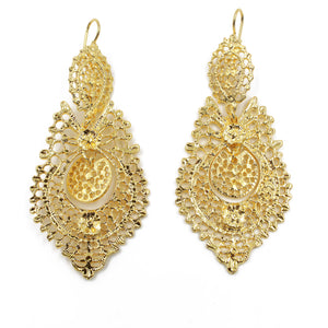 Traditional Portuguese Filigree Costume Queen Earrings