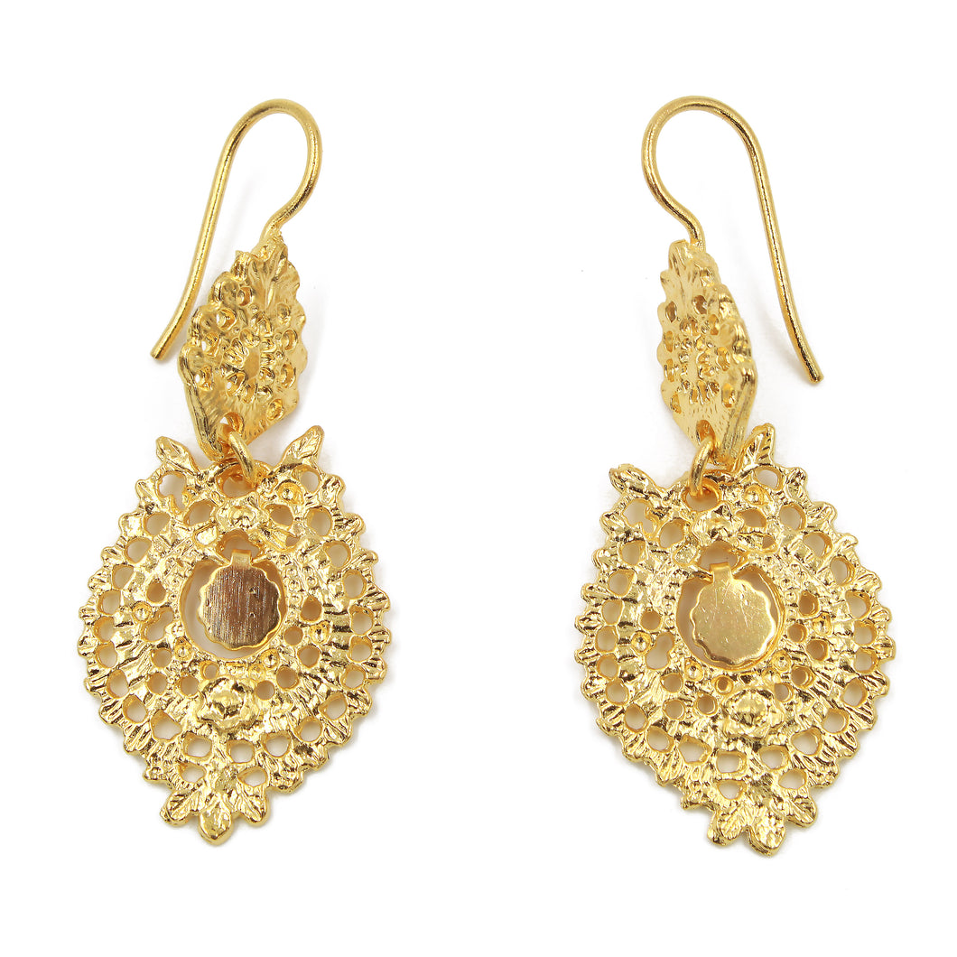 Traditional Portuguese Filigree Costume Queen Earrings