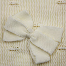 Load image into Gallery viewer, Maiorista Made in Portugal Knitted Baby Blanket with Bow
