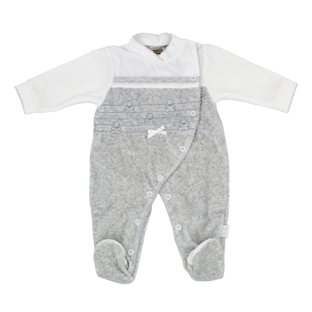 Maiorista Grey Newborn Footed Sleep and Play Babygrow