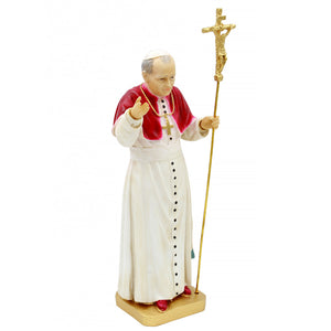 11" Hand-painted Pope Saint John Paul II Statue Religious Figurine