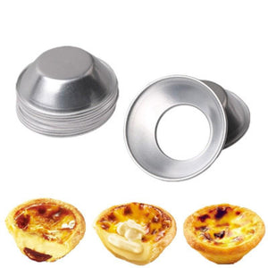 Made in Portugal 3" Inch Aluminum Egg Tart Molds - Set of 12