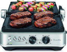 Load image into Gallery viewer, Breville BGR700BSS Sear and Press Countertop Grill, Brushed Stainless Steel
