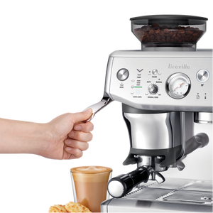 Breville BES876BSS Barista Express Impress Espresso Machine, Brushed Stainless Steel