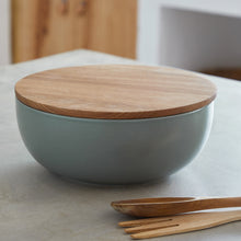 Load image into Gallery viewer, Casafina Pacifica 10&quot; Artichoke Serving Bowl with Oak Wood Lid
