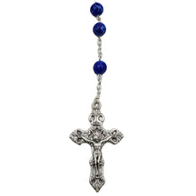 Load image into Gallery viewer, Our Lady of Fatima Royal Blue Marble Beads Rosary
