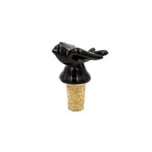 Portuguese Pottery Hand-painted Swallow Bottle Stopper