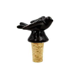 Portuguese Pottery Hand-painted Swallow Bottle Stopper