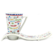 Load image into Gallery viewer, Portuguese Ceramic Espresso Cup With Tray Souvenir From Portugal
