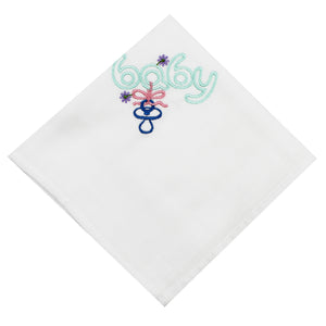 Portuguese Embroidered 2-Piece Cotton Baby Burp Cloth Set