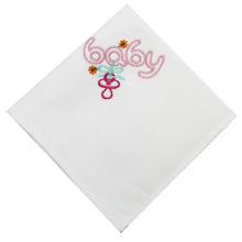 Load image into Gallery viewer, Portuguese Embroidered 2-Piece Cotton Baby Burp Cloth Set
