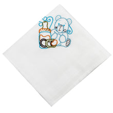 Load image into Gallery viewer, Portuguese Embroidered 2-Piece Cotton Baby Burp Cloth Set
