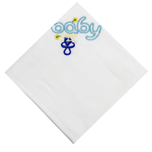 Portuguese Embroidered 2-Piece Cotton Baby Burp Cloth Set