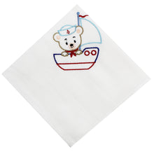 Load image into Gallery viewer, Portuguese Embroidered 2-Piece Cotton Baby Burp Cloth Set
