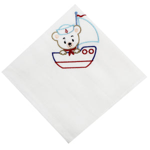 Portuguese Embroidered 2-Piece Cotton Baby Burp Cloth Set