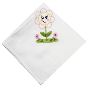 Portuguese Embroidered 2-Piece Cotton Baby Burp Cloth Set