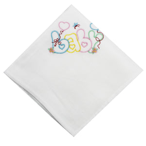 Portuguese Embroidered 2-Piece Cotton Baby Burp Cloth Set