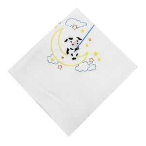 Portuguese Embroidered 2-Piece Cotton Baby Burp Cloth Set