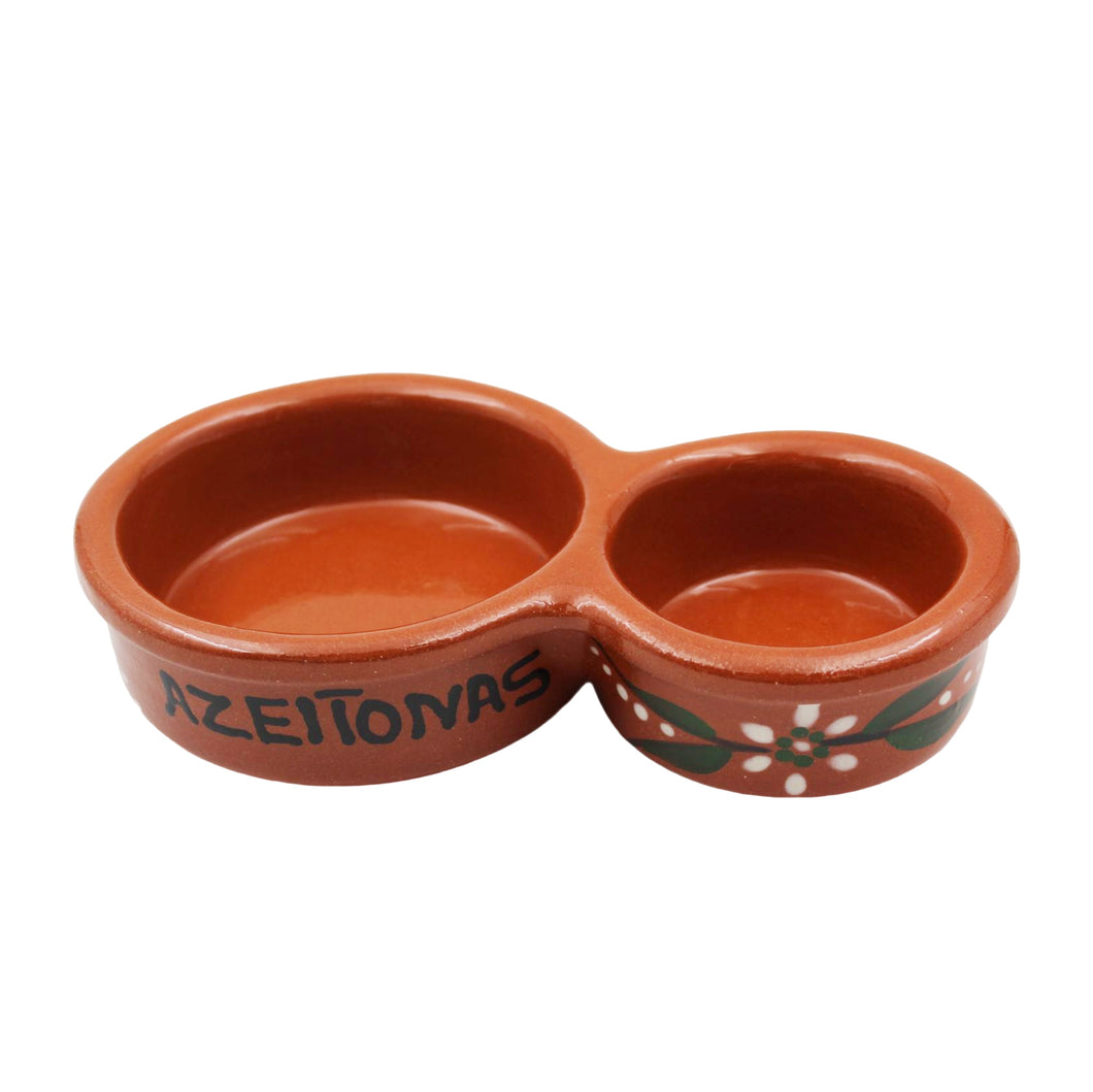 João Vale Hand Painted Traditional Terracotta Olive Dish