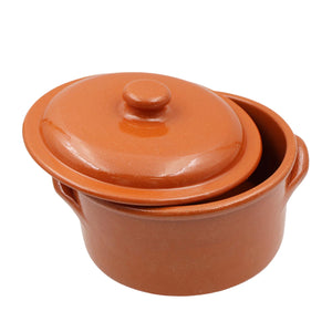 João Vale Handmade Traditional Portuguese Pottery Clay Terracotta Cazuela Cooking Pot with Lid