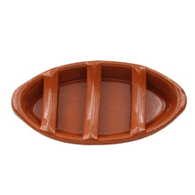 Load image into Gallery viewer, João Vale Hand Painted Terracotta Oval Sausage Roaster
