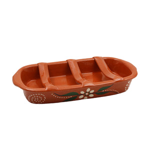 João Vale Hand Painted Terracotta Portuguese Rectangular Sausage Roaster