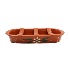 Load image into Gallery viewer, João Vale Hand Painted Terracotta Portuguese Rectangular Sausage Roaster
