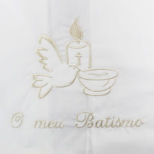 Maiorista Made in Portugal Beige Candle Baptismal Towel