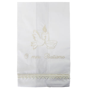 Maiorista Made in Portugal Beige Candle Baptismal Towel