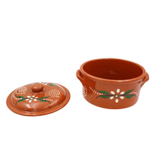 Load image into Gallery viewer, João Vale Hand-painted Traditional Clay Terracotta Cazuela Cooking Pot With Lid
