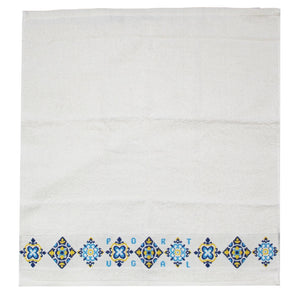 100% Cotton Embroidered Portuguese Themed Decorative Terry Cloth Kitchen Hand Towel, Set of 4