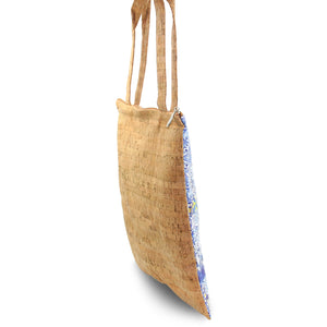 Portugal Blue Tiles Azulejos Natural Cork Tote Bag