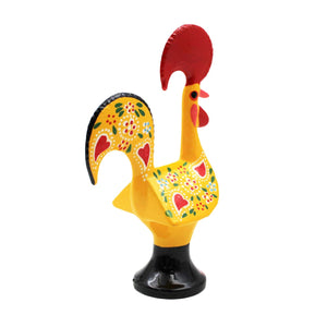 Traditional Portuguese Aluminum Yellow Good Luck Rooster Galo de Barcelos