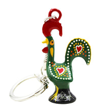 Load image into Gallery viewer, 2&quot; Traditional Portuguese Aluminum Good Luck Rooster Keychain
