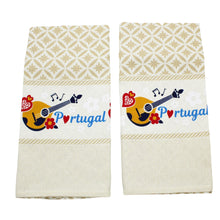 Load image into Gallery viewer, 100% Cotton Portugal Fado Guitar Decorative Kitchen Dish Towel - Set of 2
